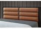 4ft6 Double Tan Faux leather and Black Metal Marford Bed Frame 3